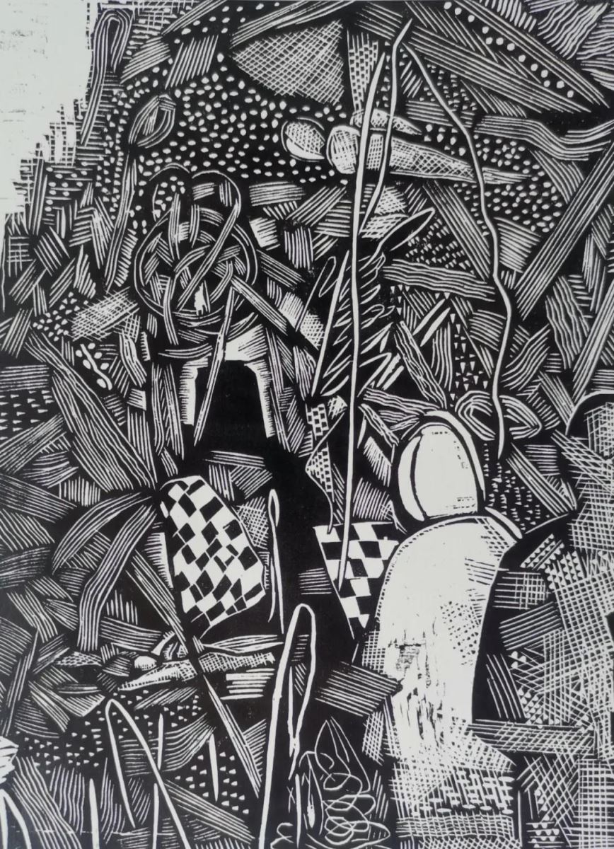 丝网版画   100x100cm