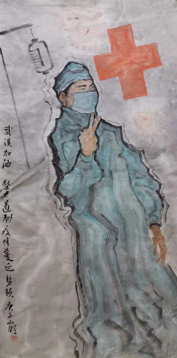 广东艺术家正奋笔创作抗疫主题作品